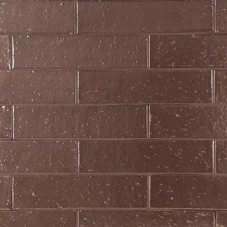 Bohemian Brick Metallic Rose Gold 2.5x9 Clay Tile