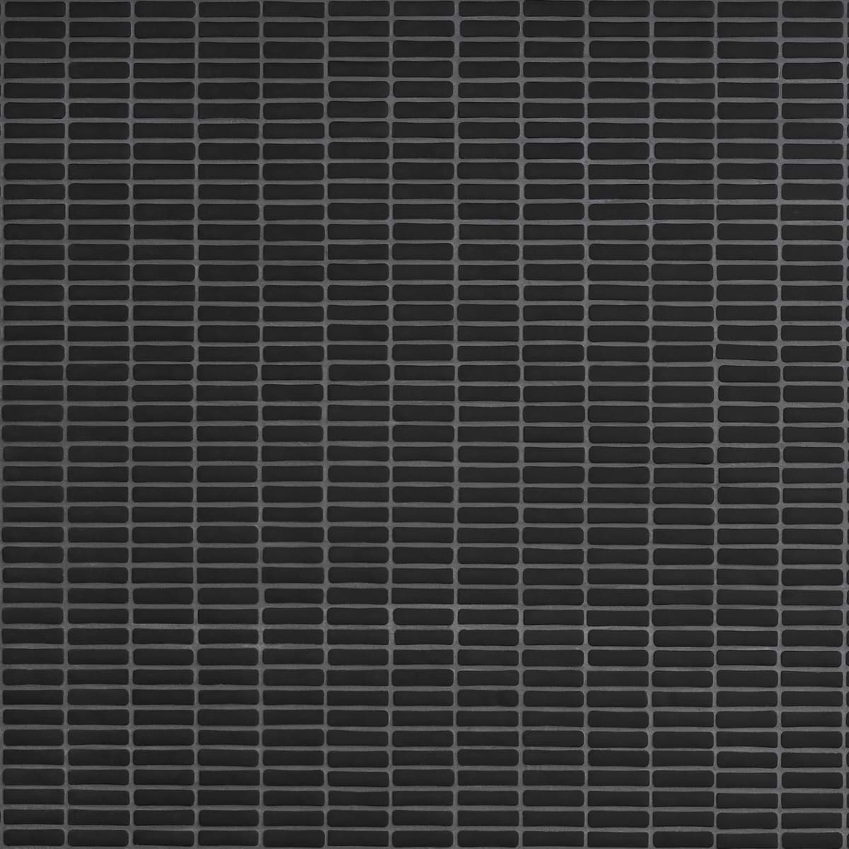 Venini Black 1/2" x 2" Mini Brick Frosted Glass Mosaic Tile