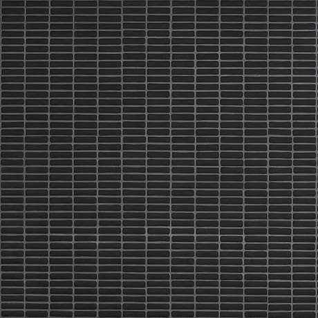 Venini Black 1/2" x 2" Mini Brick Frosted Glass Mosaic Tile