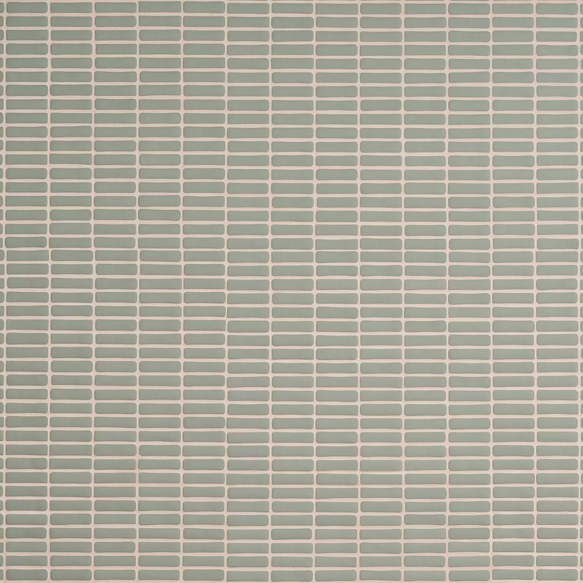 Venini Sage Green 1/2" x 2" Mini Brick Frosted Glass Mosaic Tile