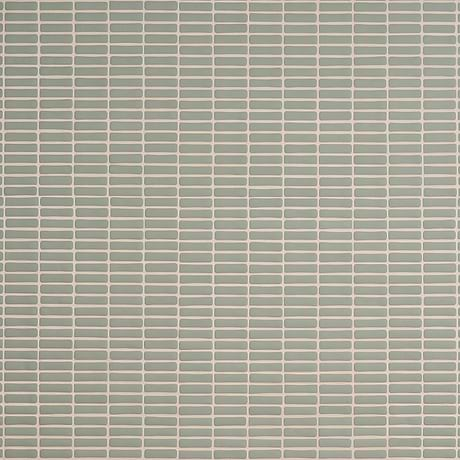 Venini Sage Green 1/2" x 2" Mini Brick Frosted Glass Mosaic Tile