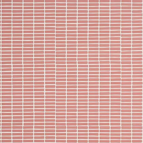 Venini Pink 1/2" x 2"  Mini Brick Frosted Glass Mosaic Tile