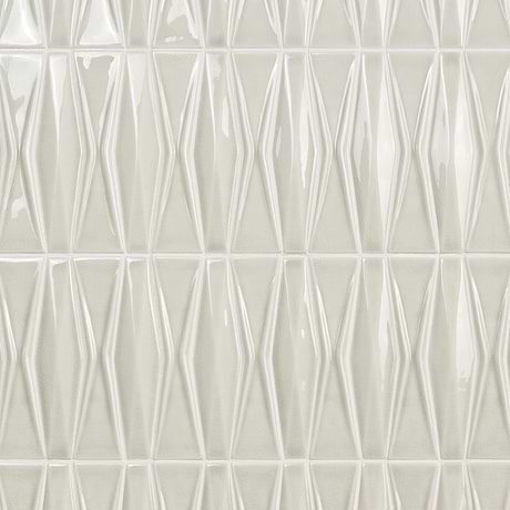 Nabi Harlequin Tundra Gray 2x8 Crackled Glossy Glass Mosaic Tile