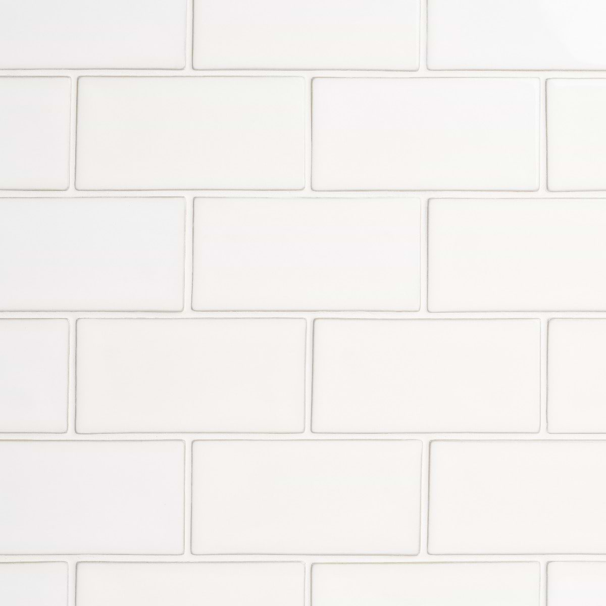 Nabi Natural White 3x6 Crackled Glass Wall Tile