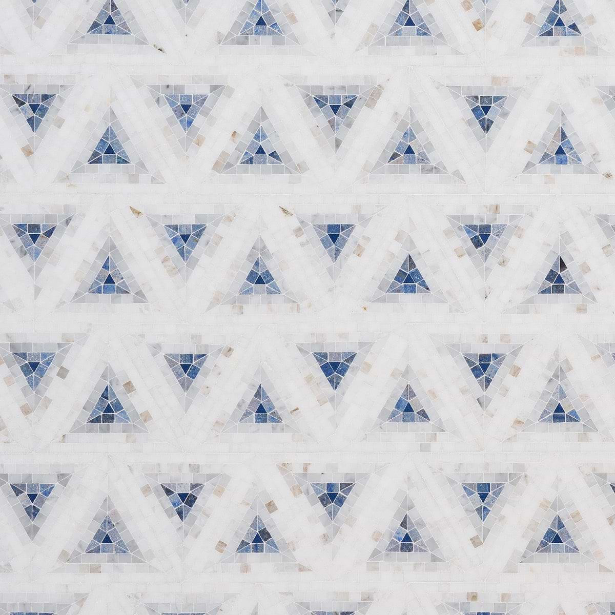 Ako Azul Blue 5" Triangle Marble Micro Mosaic Tile