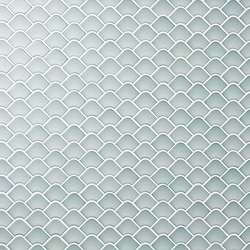 Suki Blue 2x3 Fishscale Matte Glass Mosaic Tile
