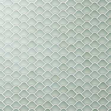 Suki Green 2x3 Fishscale Matte Glass Mosaic Tile