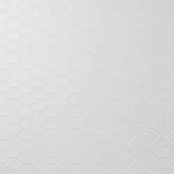 Suki White 2x3 Fishscale Matte Glass Mosaic Tile