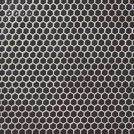 Eden Pavement Gray 1" Rimmed Hexagon Polished Porcelain Mosaic