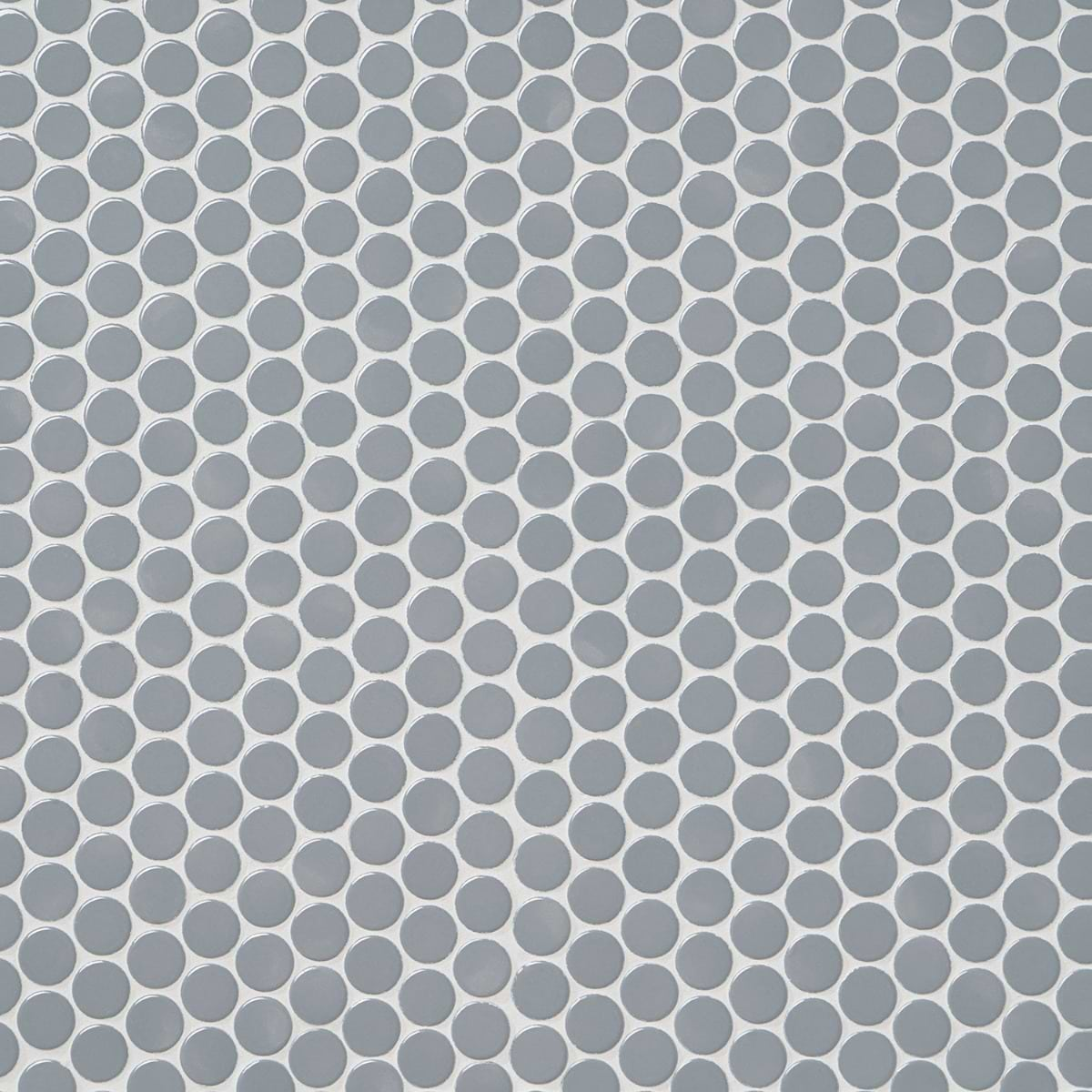 Paradise Sky Blue 1" Penny Round Polished Porcelain Mosaic