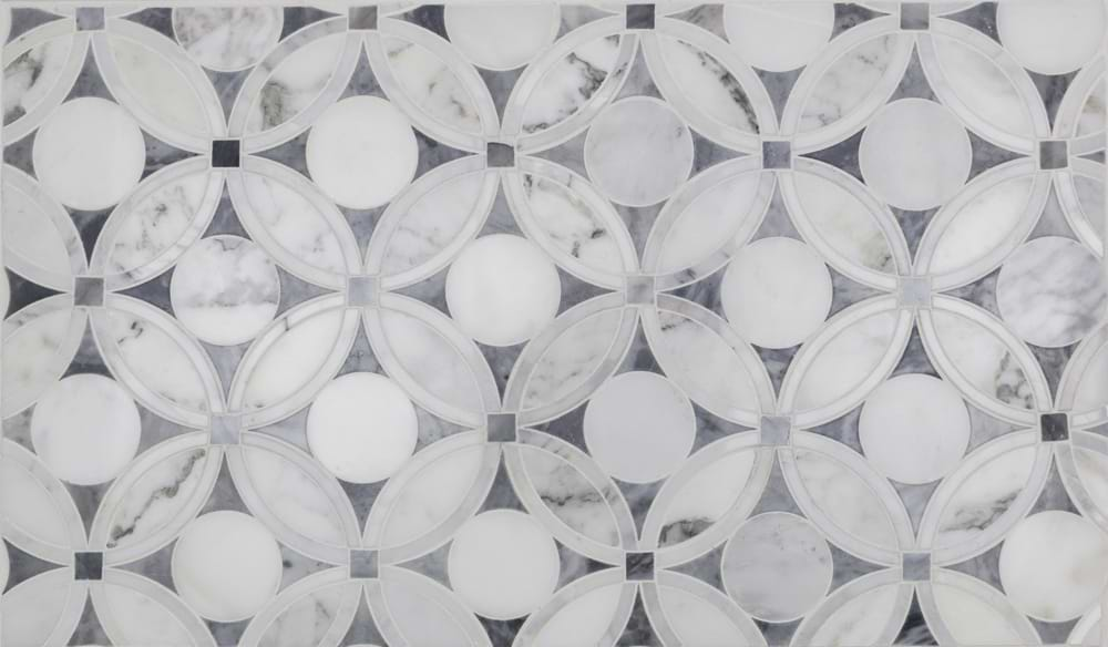 Highland Blossom Marble Polished Mosaic Tile