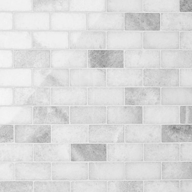 Biarritz White 1x2 Brick Polished Marble Mosaic