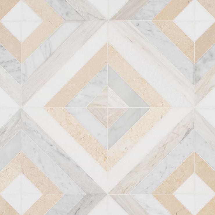 Bowery Lafenice 8x8 Polished Marble Mosaic Tile
