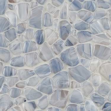 Riverglass  Blue Frosted Glass Mosaic - Sample