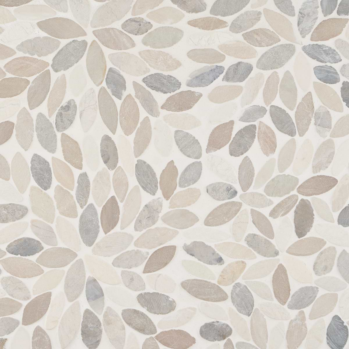 Nature Flower Lombok Beige Pebble Honed Mosaic Tile