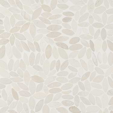 Nature Flower Lovina White Honed Natural Stone Mosaic Tile - Sample