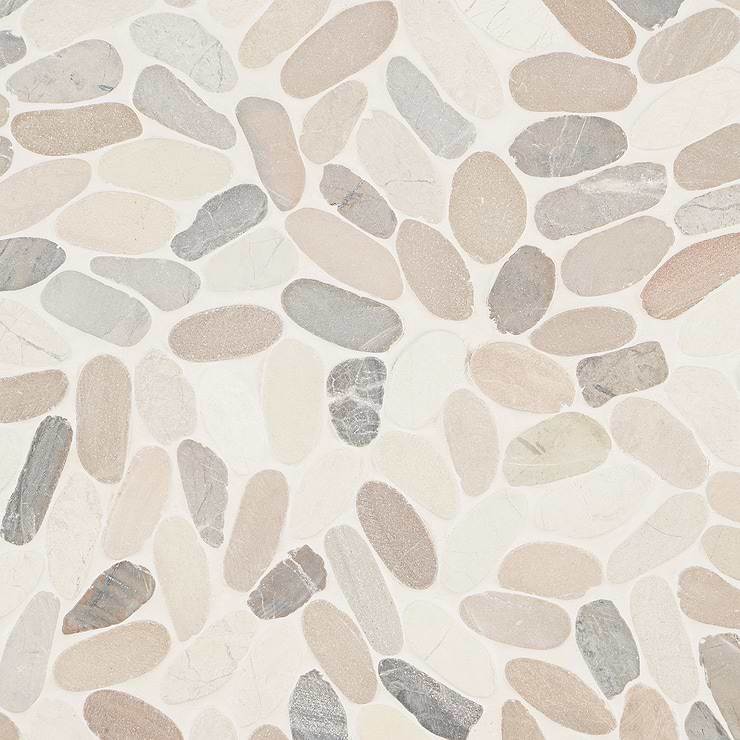 Nature Lombok Flat Oval Pebble Mosaic