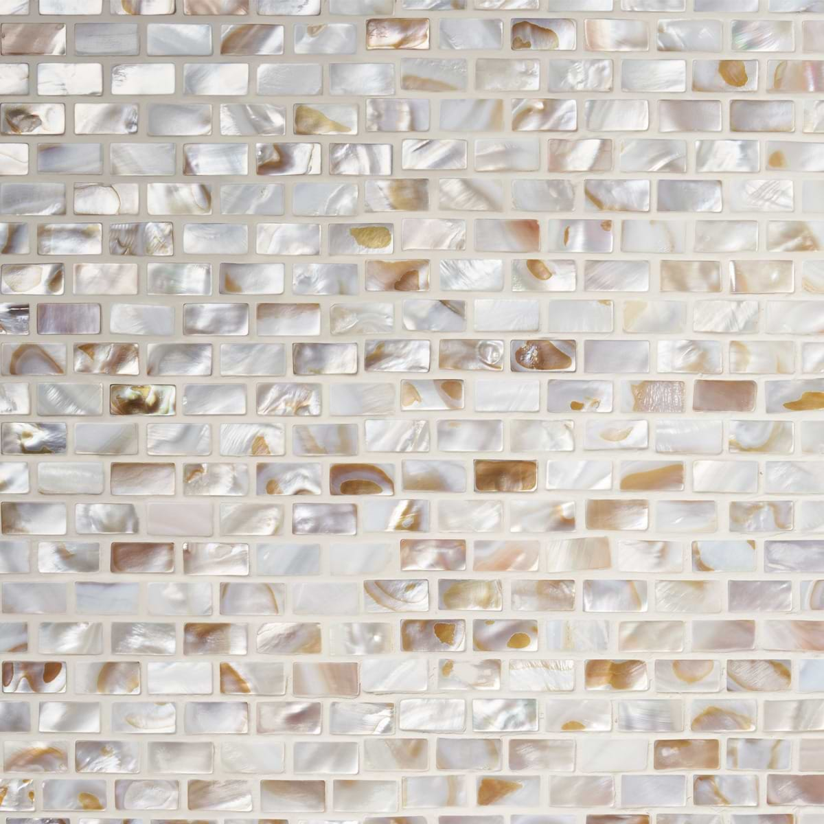 South Seas Pearls 1/2x1 Mini Brick Pattern Polished Mosaic Tile