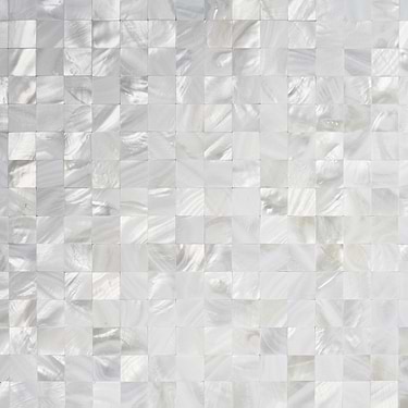 Serene White 1x1 Square Polished Pearl Mosaic - Sample