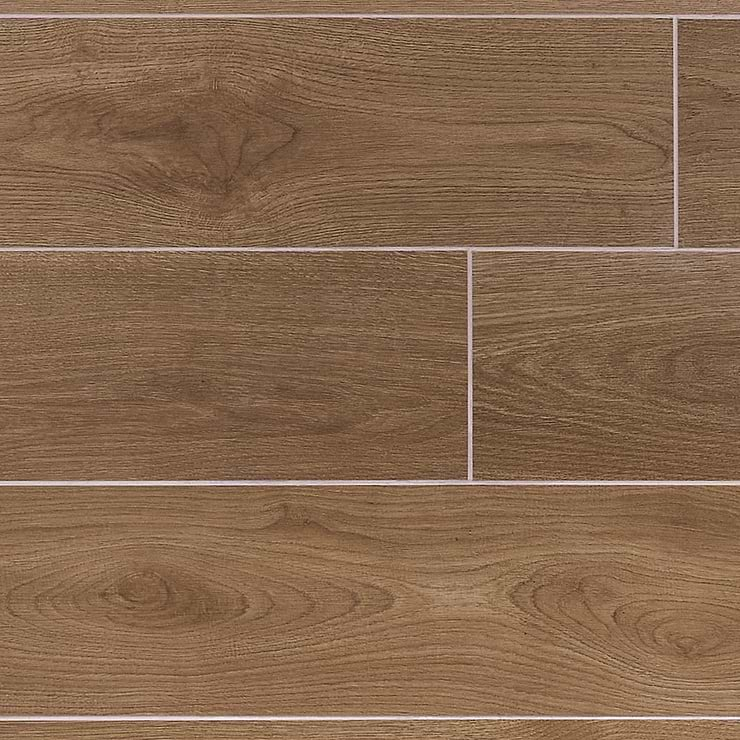 Oaktree Elegant Dark Brown 7x60 XL Wood Look Matte Porcelain Tile