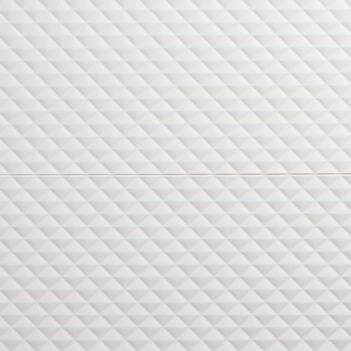 Reverb Pillowed White 12x36 3D Matte Ceramic Tile