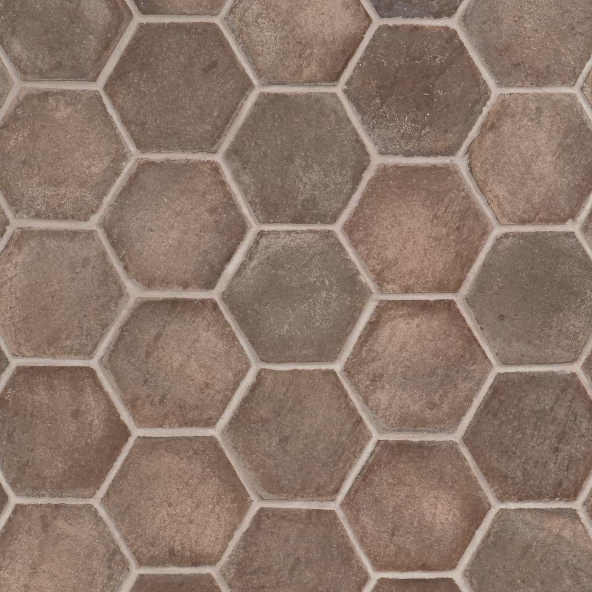 Terra Villa Gray 4" Hex Matte Terracotta Tile