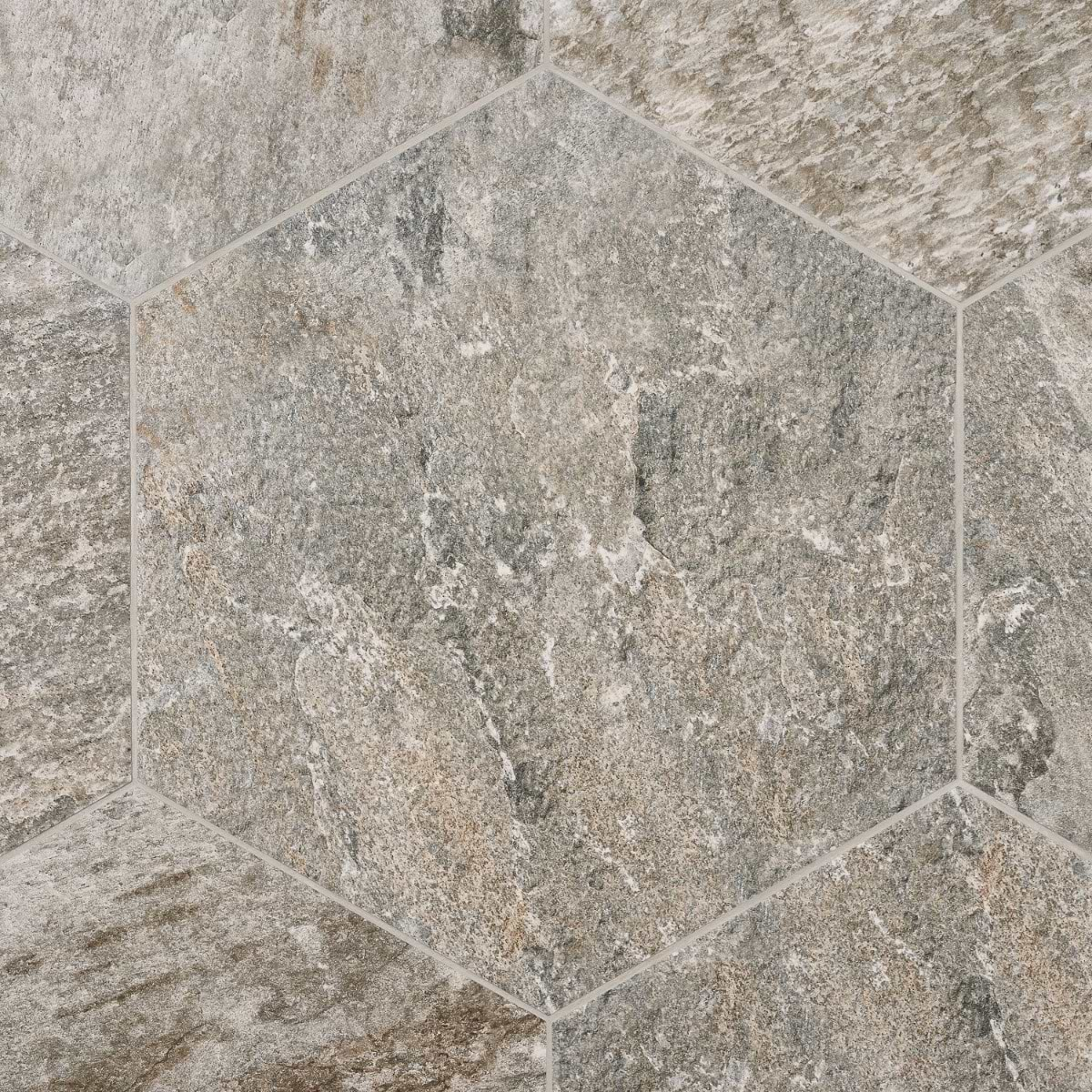 Shala Storm Gray 20” Hexagon Matte Porcelain Tile