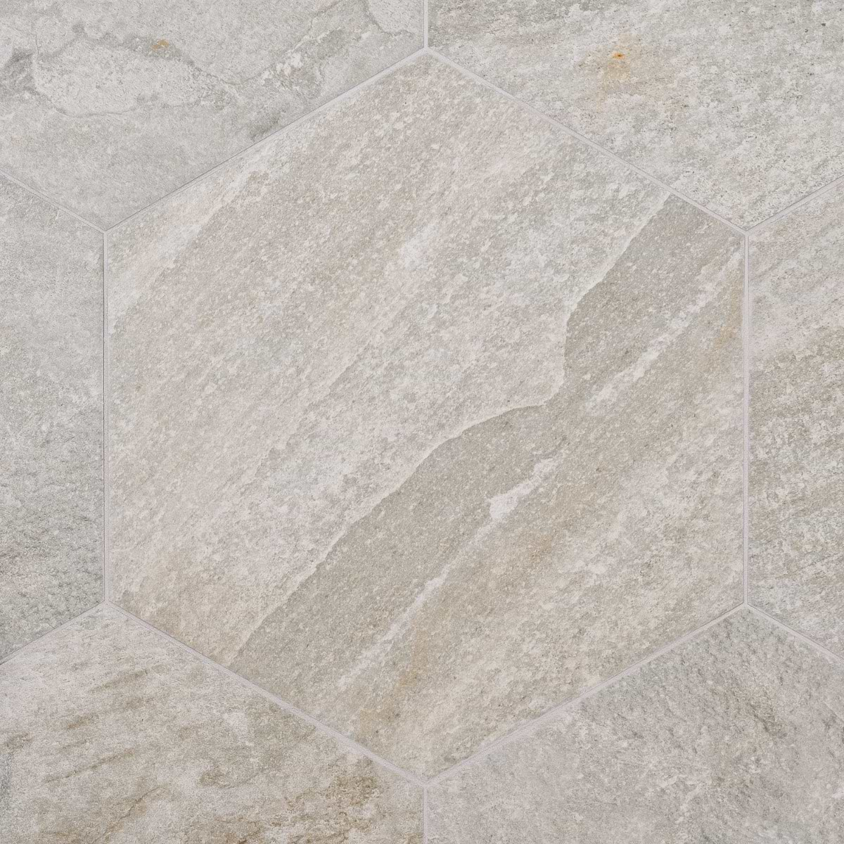 Shala Smoke White 20" Hexagon Matte Porcelain Tile