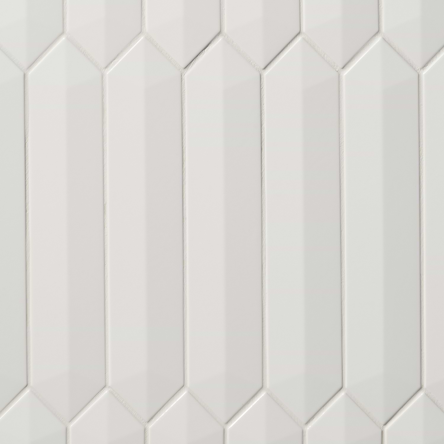 Shop Kent White 3x12 Contour 3D Picket Polished Ceramic Wall Tile