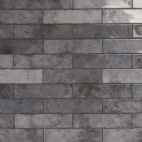 Kalay Antracite Gray 3x12 Glossy Ceramic Subway Tile