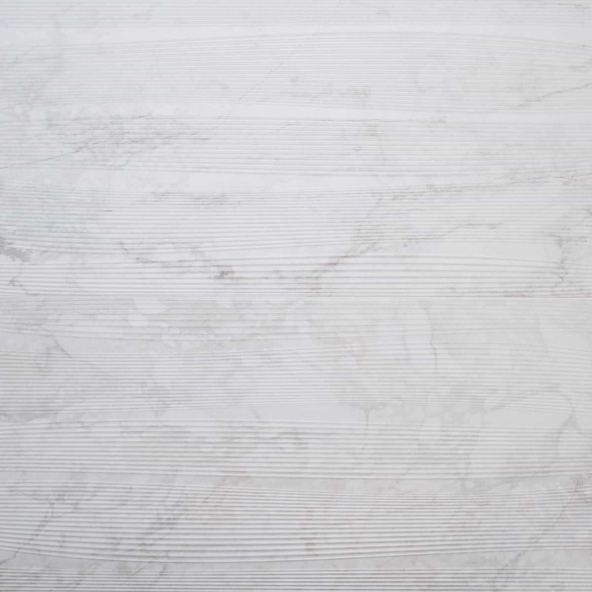 Autograph Vibe Caldia Oro White 24x48 3D Textured Marble Look Matte Porcelain Tile