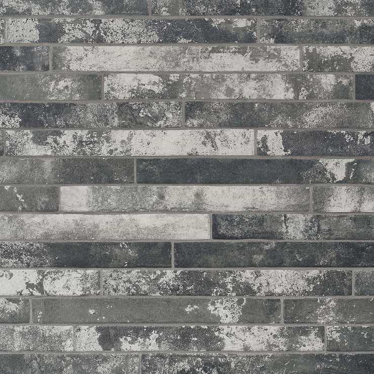 English Brick Dark Gray 2x18 Matte Porcelain Tile