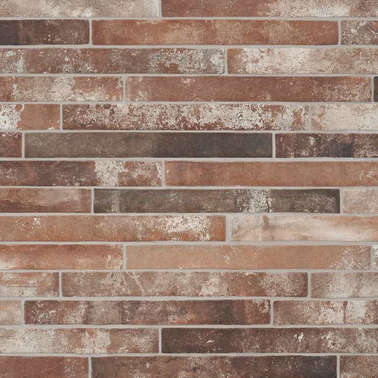 English Brick Red 2x18 Matte Porcelain Tile