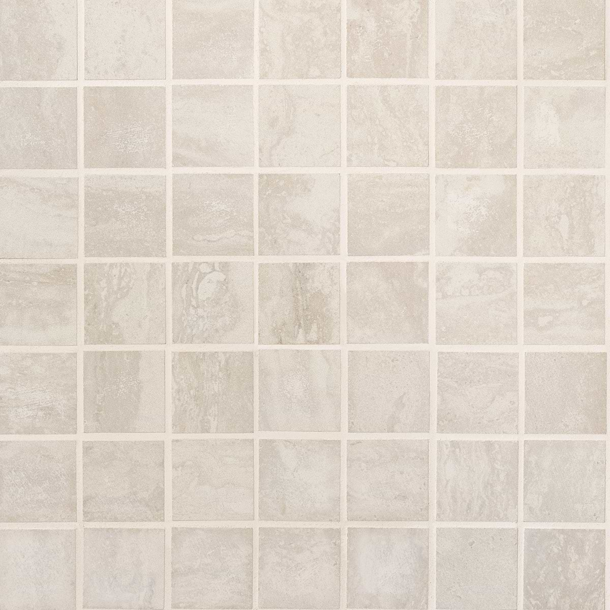 Basic Travertine Beige & Cream 2x2 Matte Porcelain Mosaic Tile