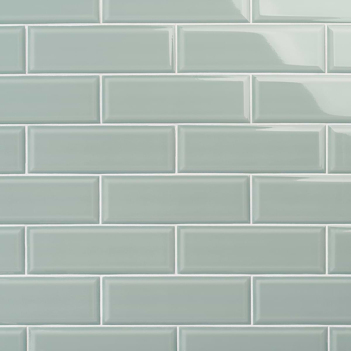 Rise Sage Green 4x12 Beveled Glossy Ceramic Subway Tile