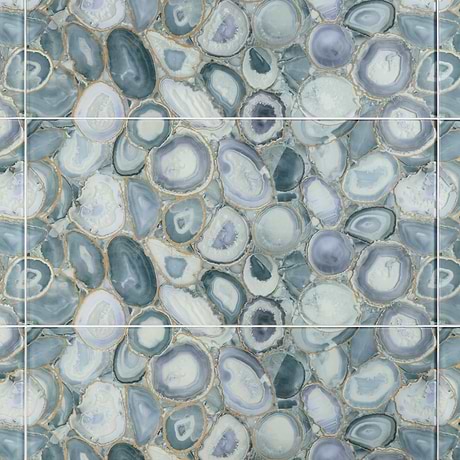 Agate Glass Silver Gray 18x36 Polished Glass Tile