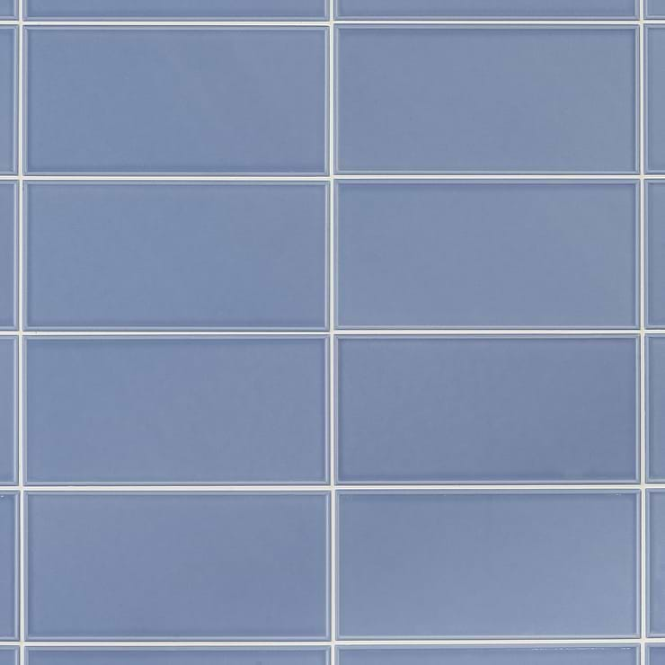 Stacy Garcia Maddox Frame Azul 4x8 Matte Ceramic Subway Tile