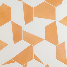 HexArt Pop Orange 8" Hexagon Matte Porcelain Tile