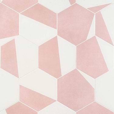 HexArt Pop Rose Pink 8" Hexagon Matte Porcelain Tile - Sample