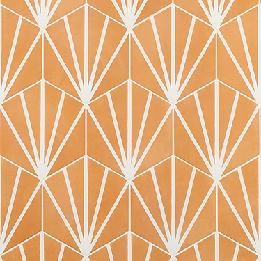 HexArt Deco Orange 8" Hexagon Matte Porcelain Tile - Sample