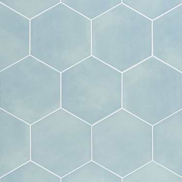 HexArt Turquoise 8" Hexagon Matte Porcelain Tile - Sample