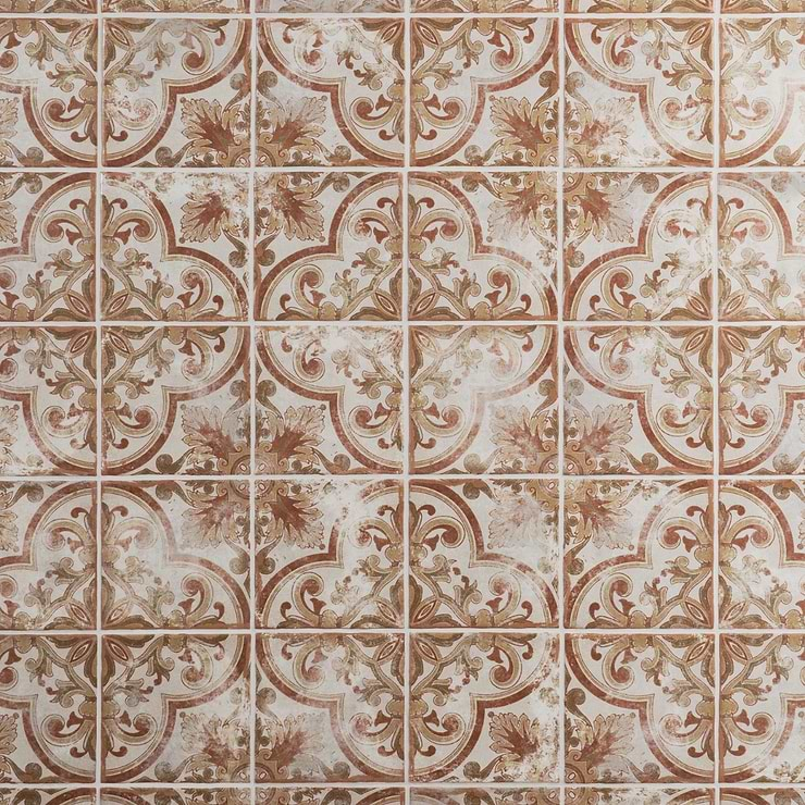 Paula Purroy Talia Vila Terracotta 5x5 Matte Ceramic Tile