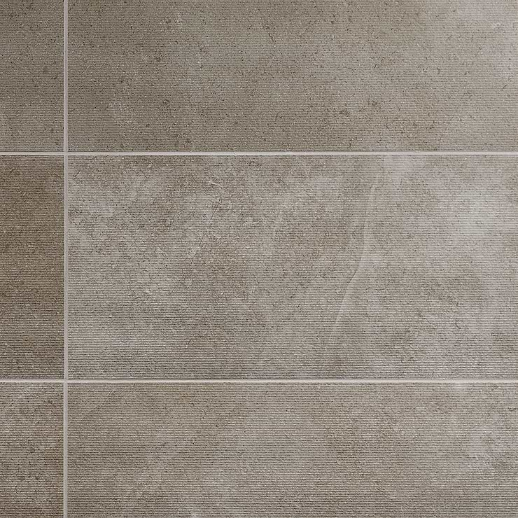 New Rock Tortora Beige 12x24 Chiseled Limestone Look Matte Porcelain Tile 