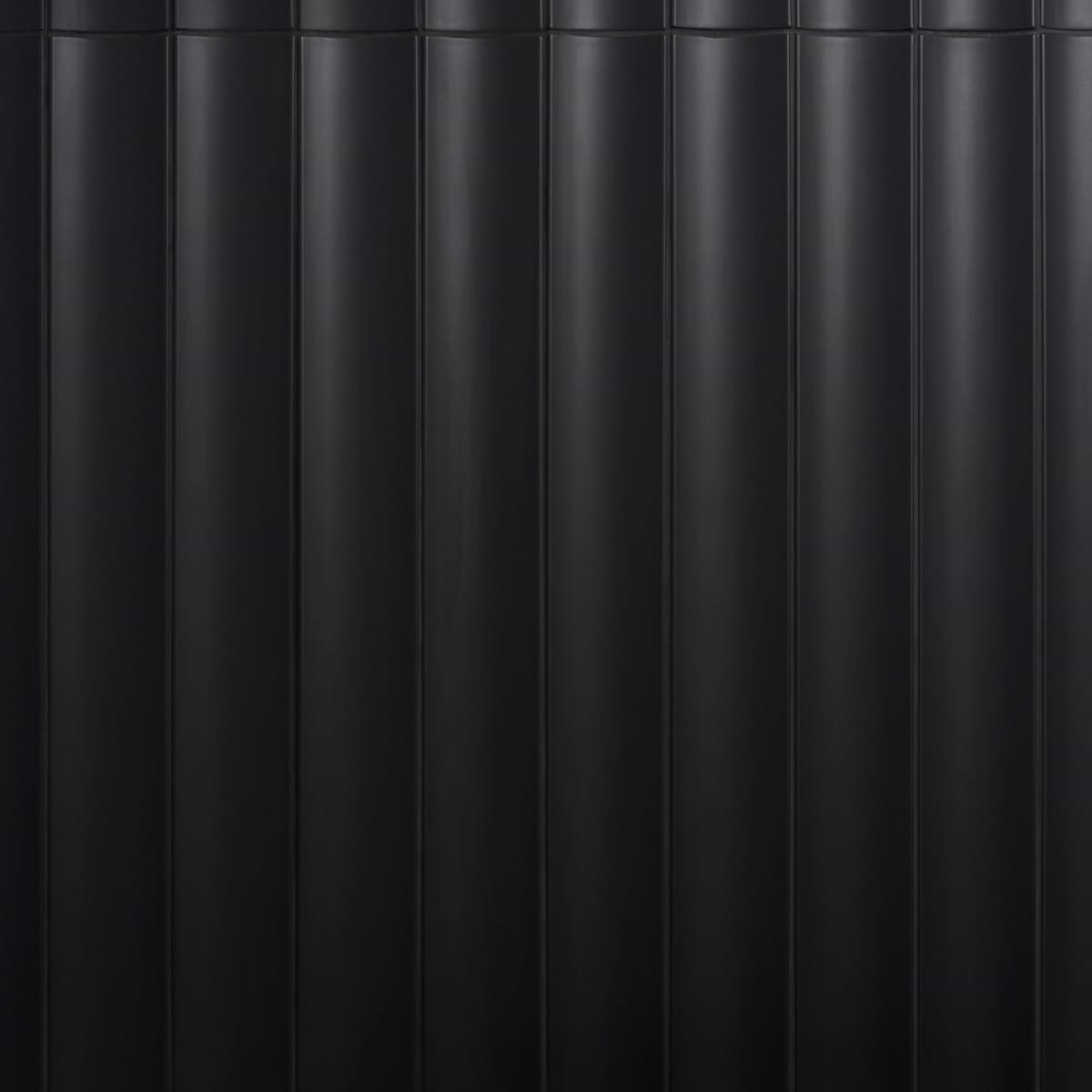 Roller Fluted Column Black 4x36 3D Handmade Matte Ceramic Tile