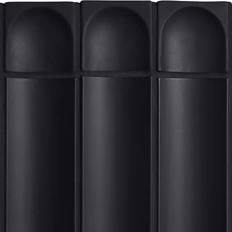 Roller Fluted Column Black 4x4 Handmade Matte Ceramic End Piece