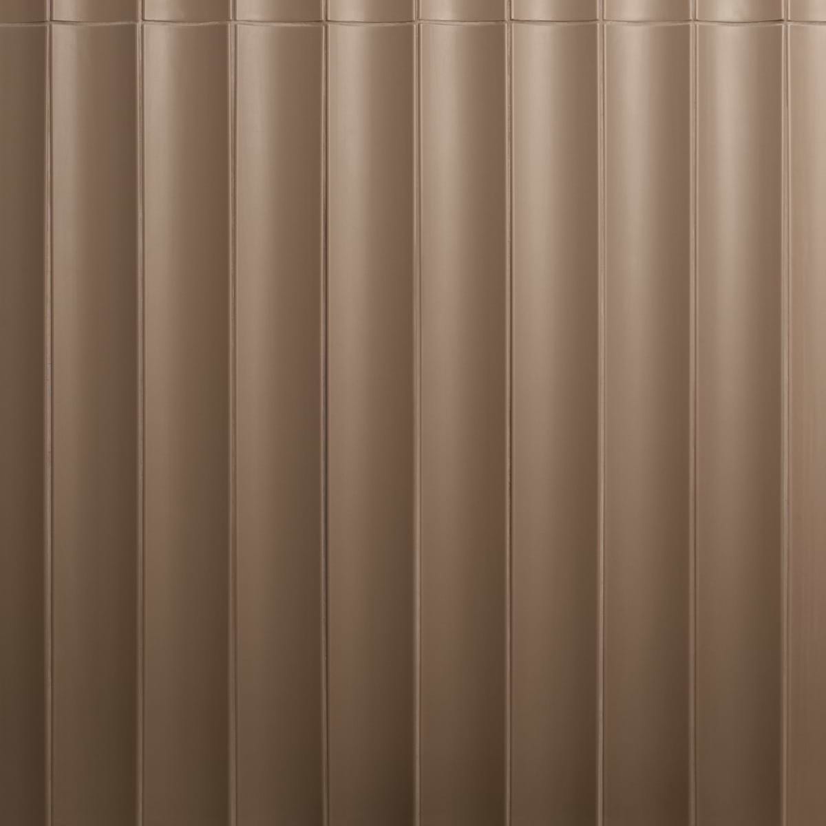 Roller Fluted Column Taupe 4x36 3D Handmade Matte Ceramic Tile