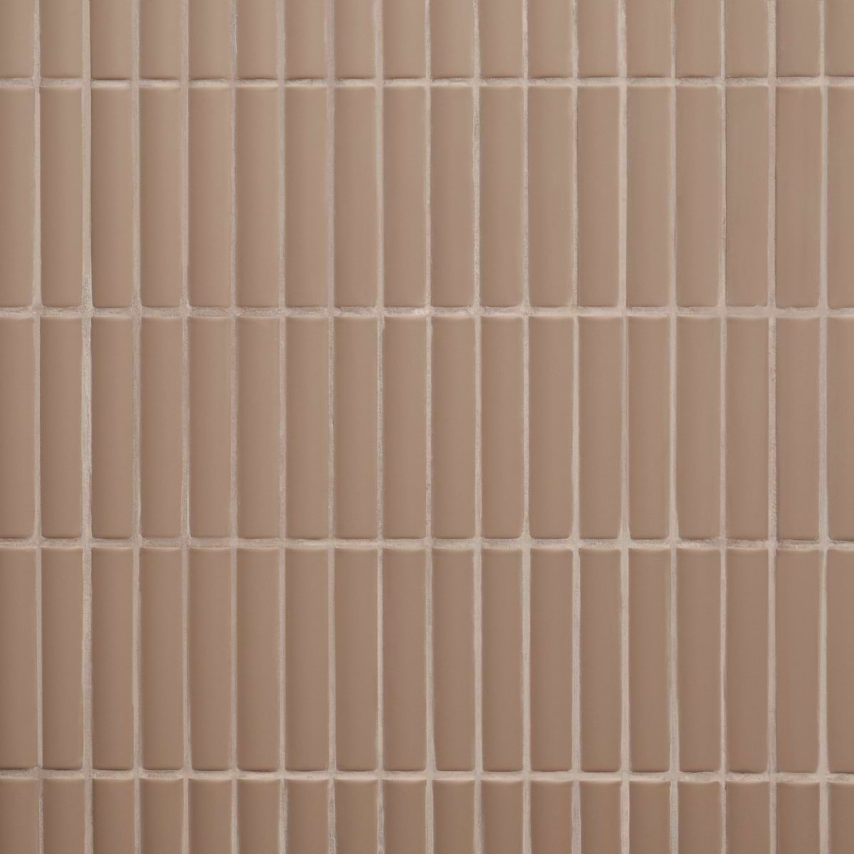 Roller Ribbed Taupe 4x12 3D Matte Fluted Ceramic Tile