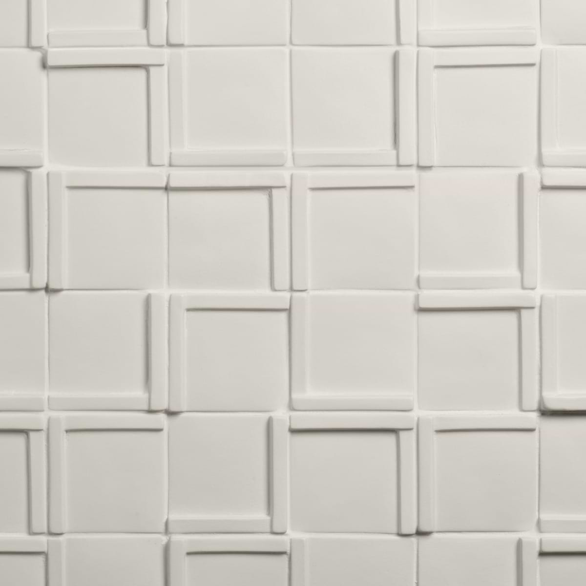 Roller Cross White 4x4 3D Handmade Matte Ceramic Tile