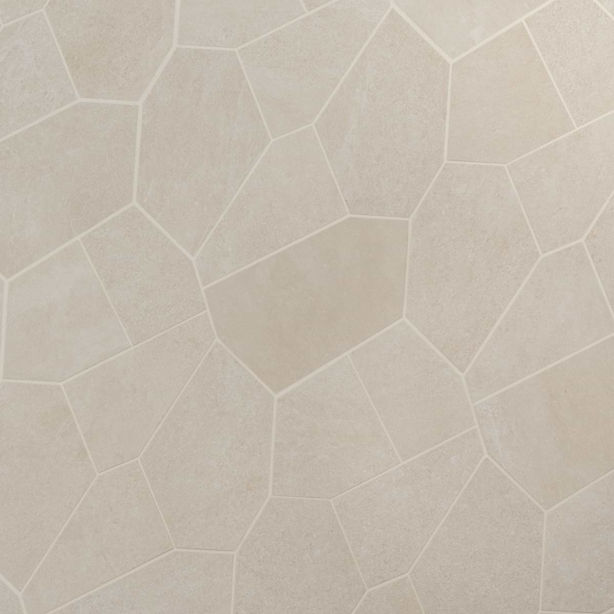 Era Crema Beige Organic Pattern Limestone Look Matte Porcelain Mosaic Tile