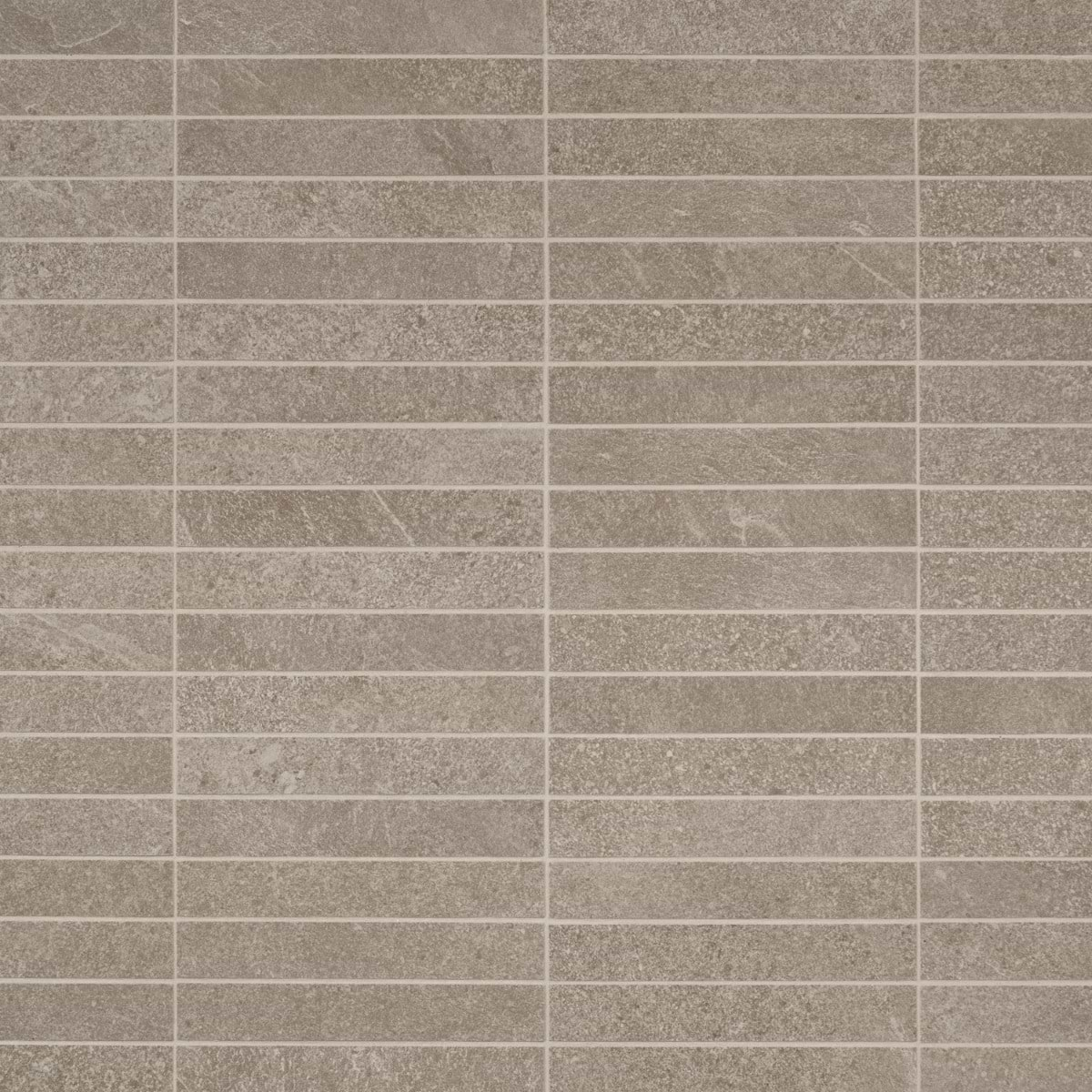 Era Caramel Brown 1x6 Stacked Limestone Look Matte Porcelain Mosaic Tile